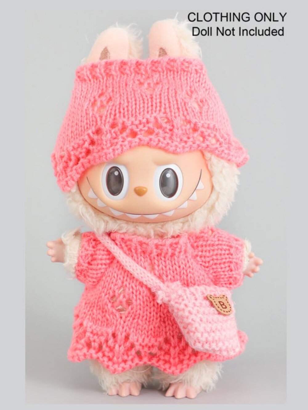 Labubu Crochet Dress, Hat and Purse Outfit